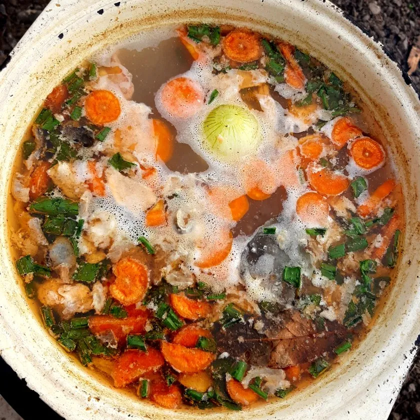 Уха на костре