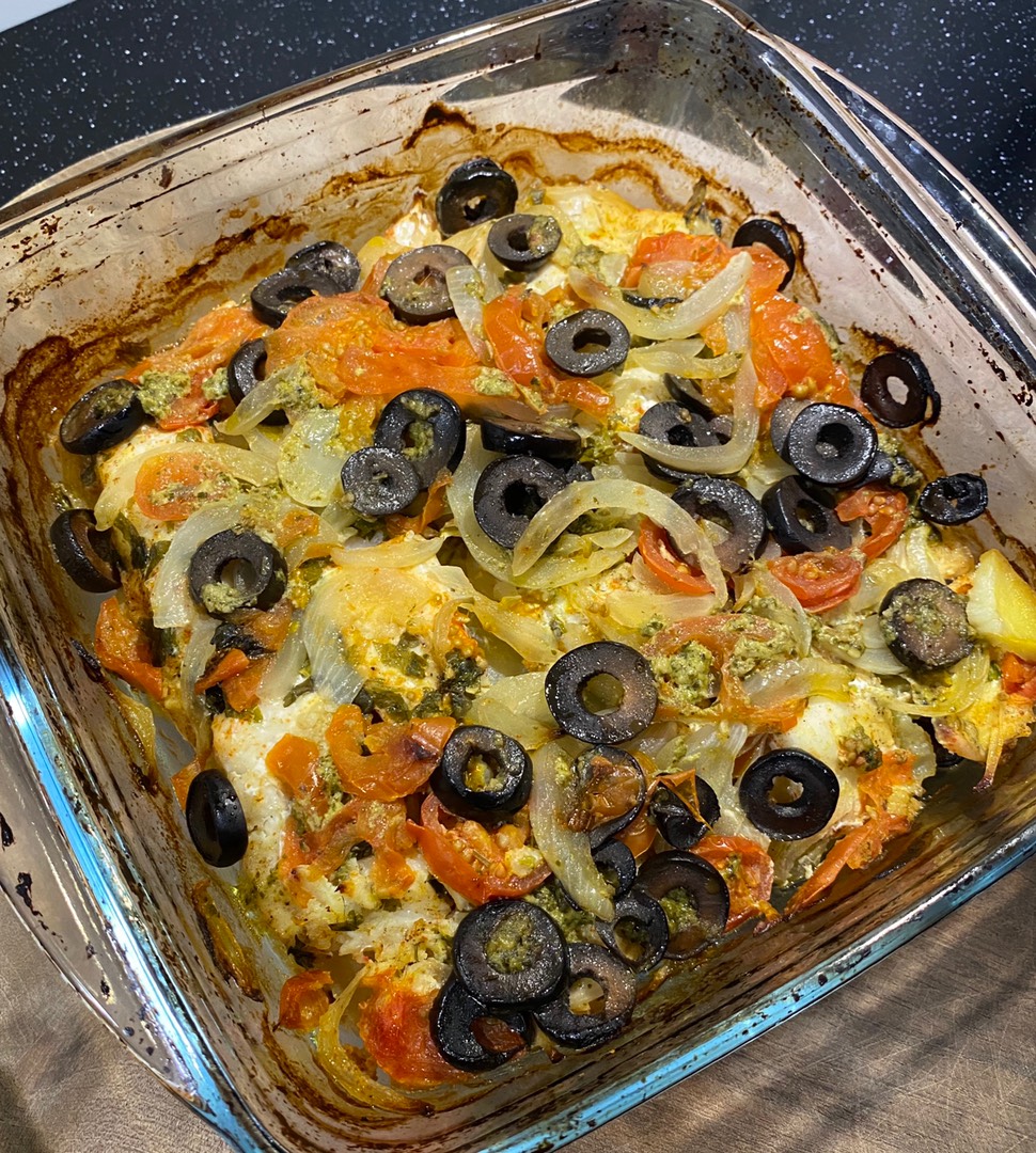 Запеканка из судака с овощами