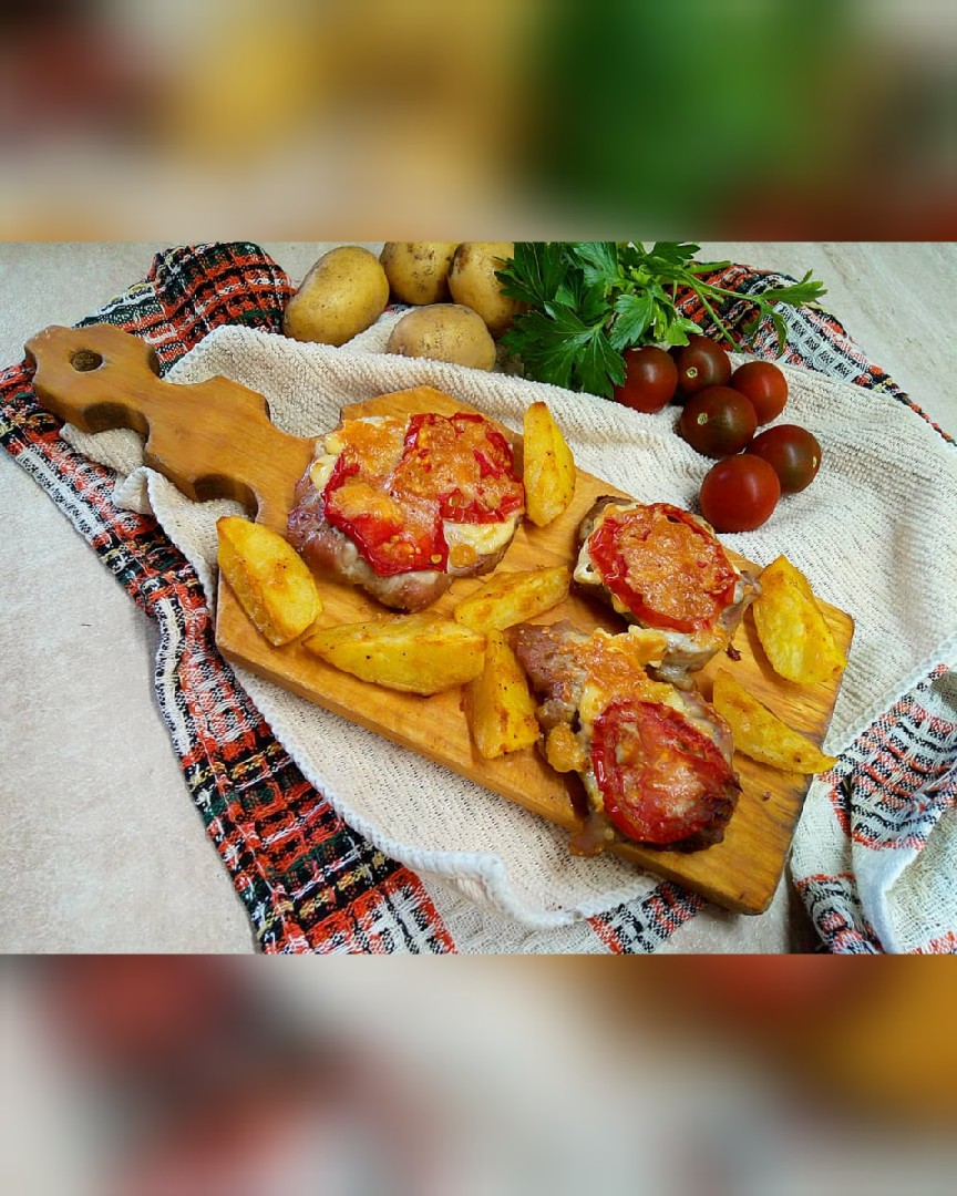 Отбивные с помидором и сыром в духовке | Проект Роспотребнадзора «Здоровое питание»