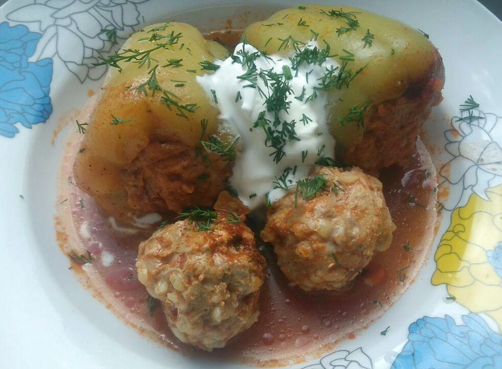 Фаршированный перец с булгуром