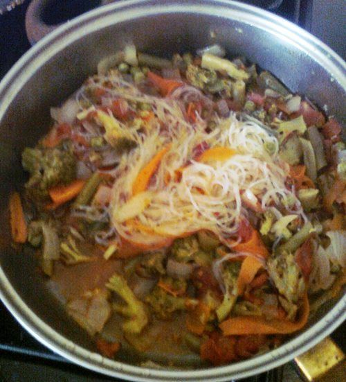 Фунчоза с овощами