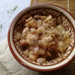 Геркулес с яблоком и сыром