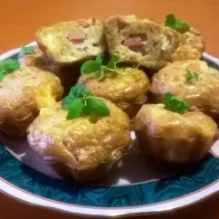 Кексы с ветчиной и сыром