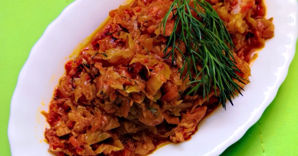 Капуста тушёная с куриной грудкой 🍅🥕🍗🌶️🥬 - рецепт автора Марина ...