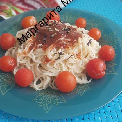 Спагетти (без яиц) с томатным соусом