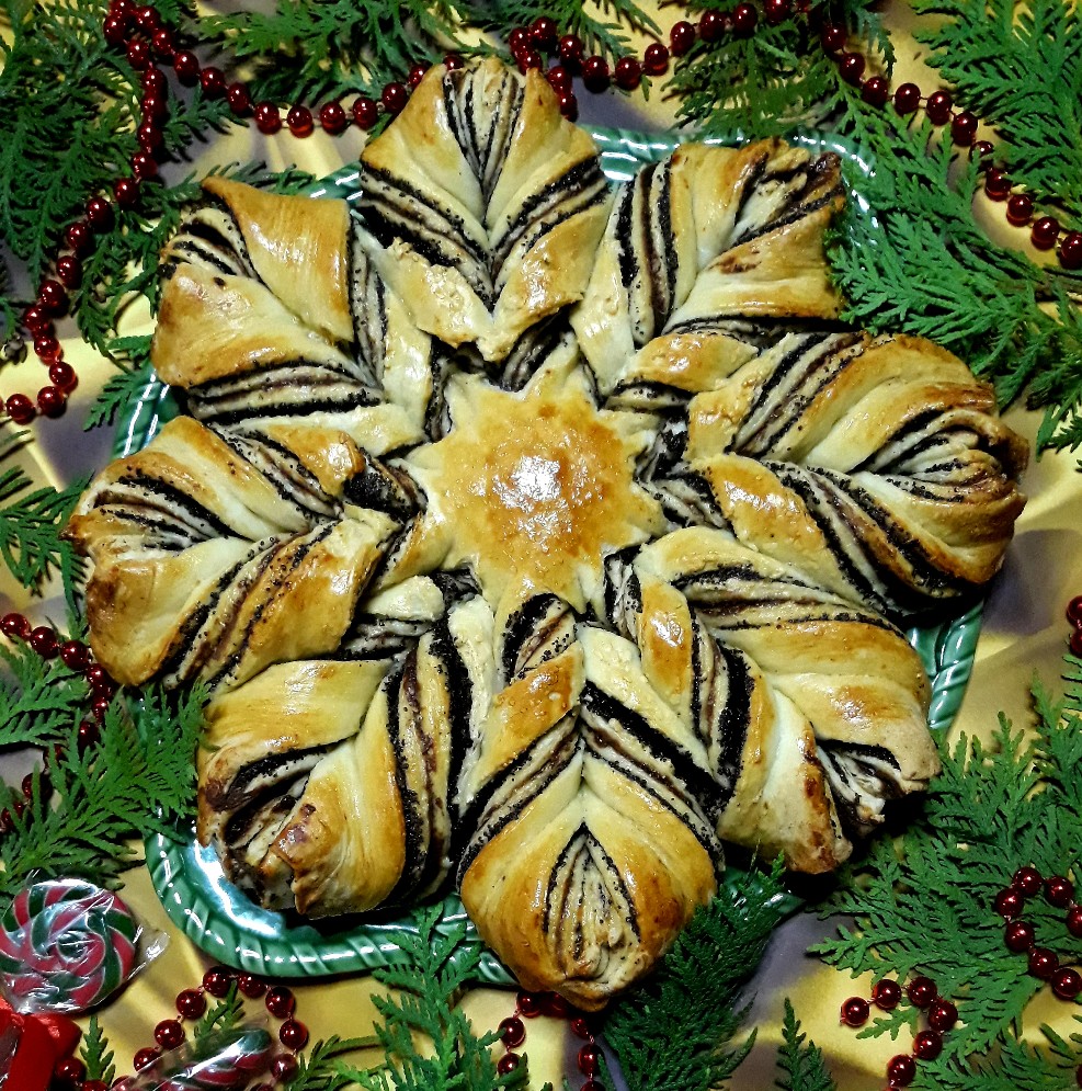 Рождественская выпечка - пирог с маком и шоколадной рикоттой 🎄