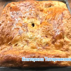 Пирог с мясом и картошкой