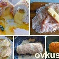 Куриная грудка с сыром в сухарях