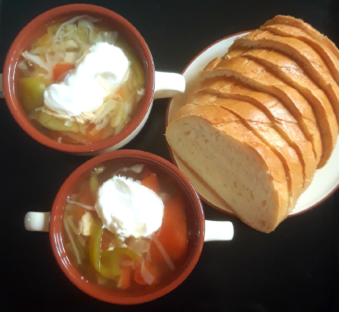 Суп из молодой капусты 🥩🌶🍅 🥣🍞