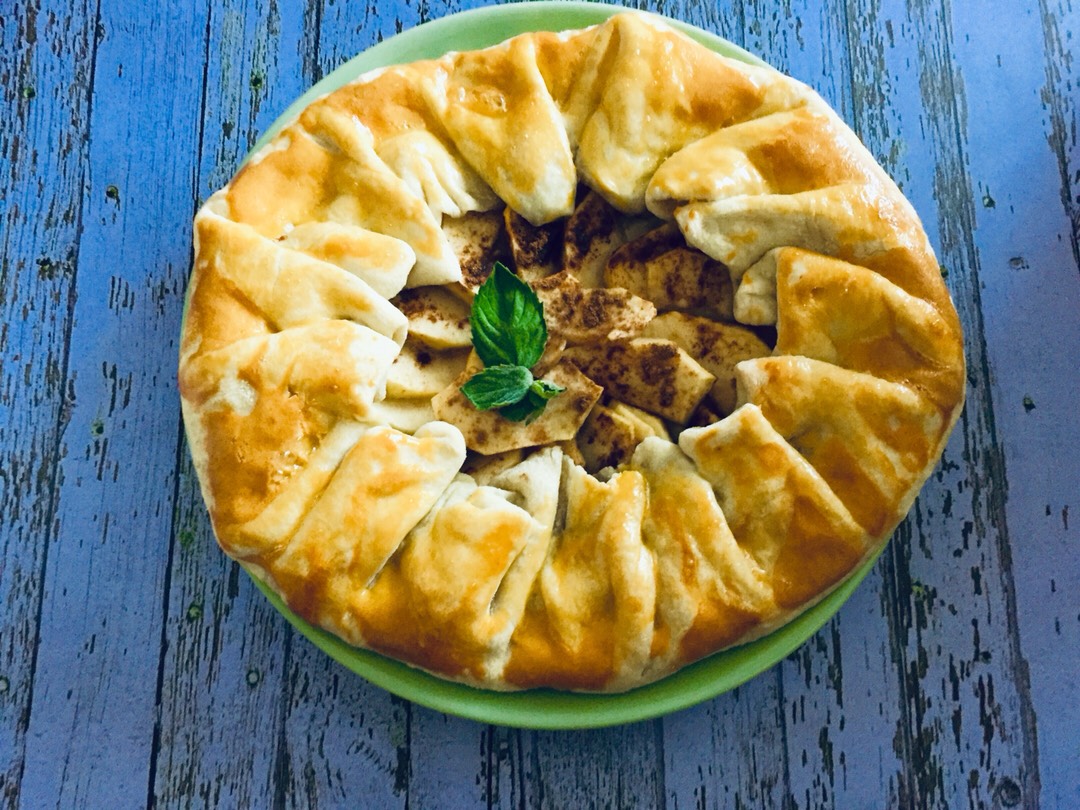 Слоеный яблочный пирог, пошаговый рецепт с фото