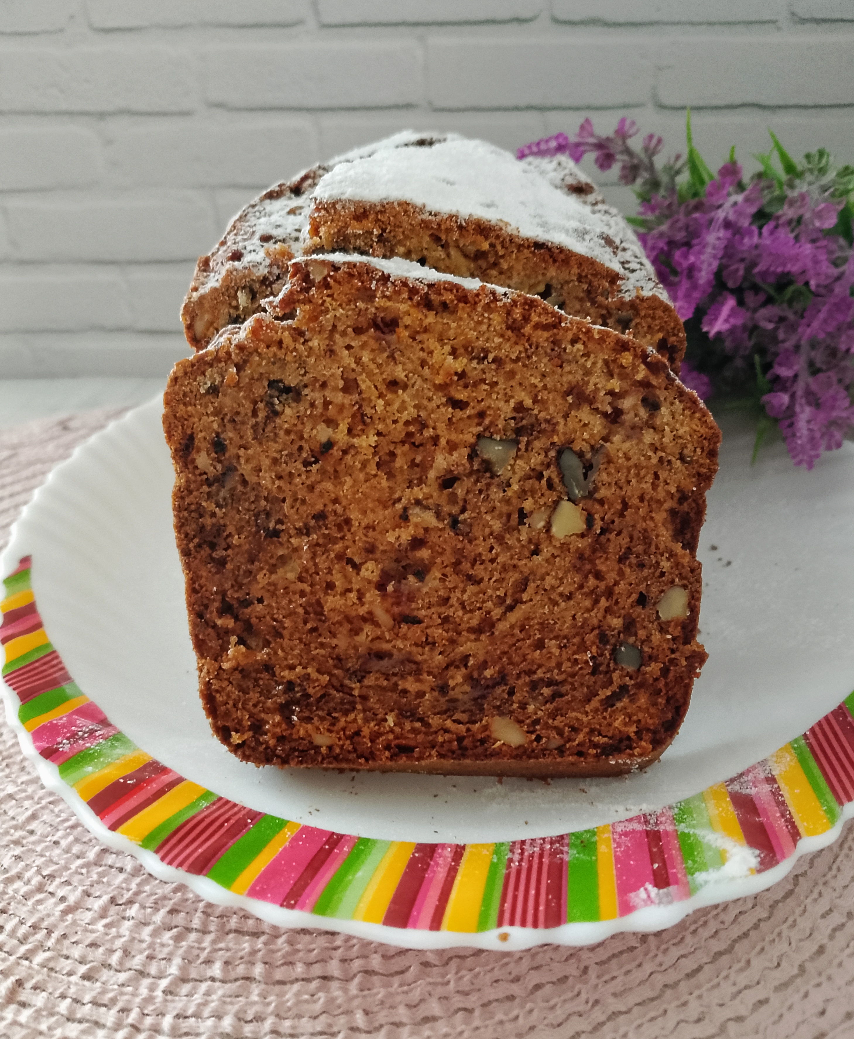 Банановый кекс с грецким орехом