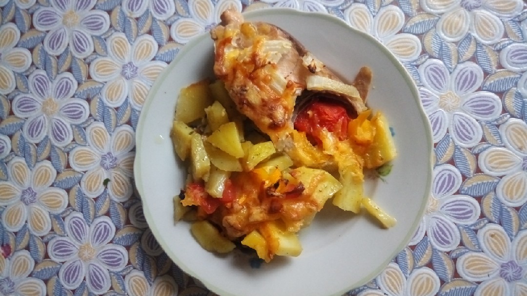 Горбуша с картошкой