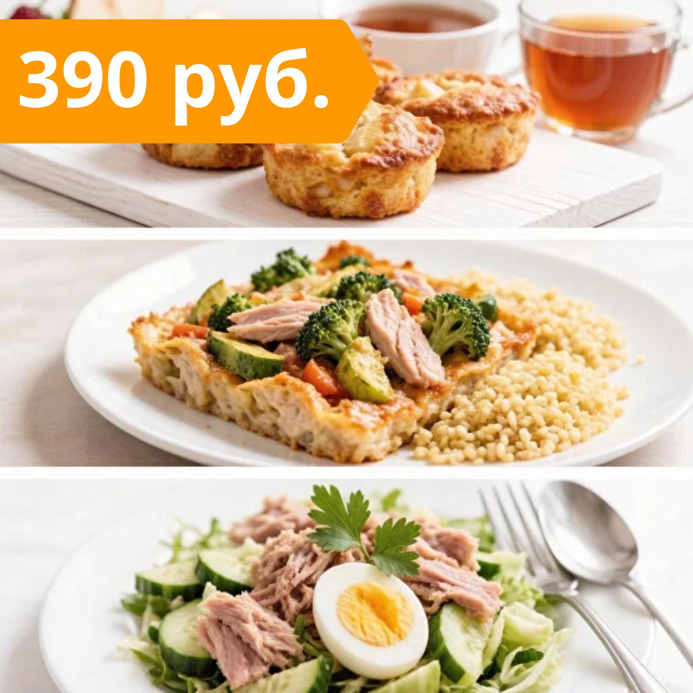 Рацион на 3 дня (1400 ккал)