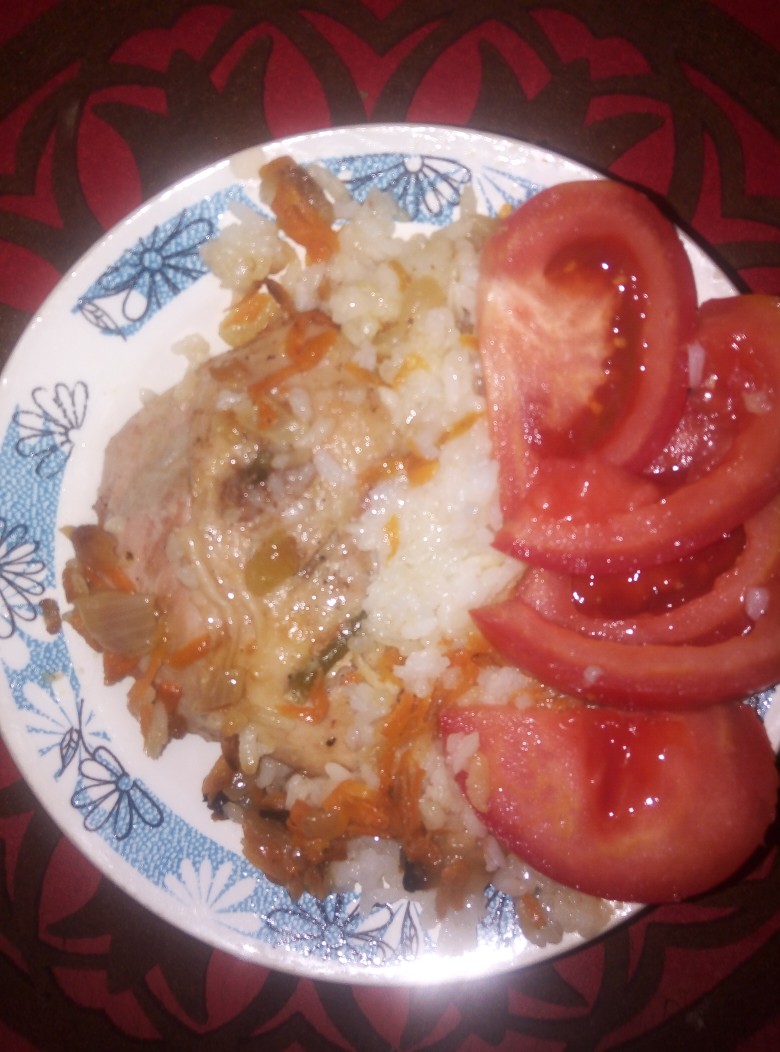 Курица с рисом в духовке