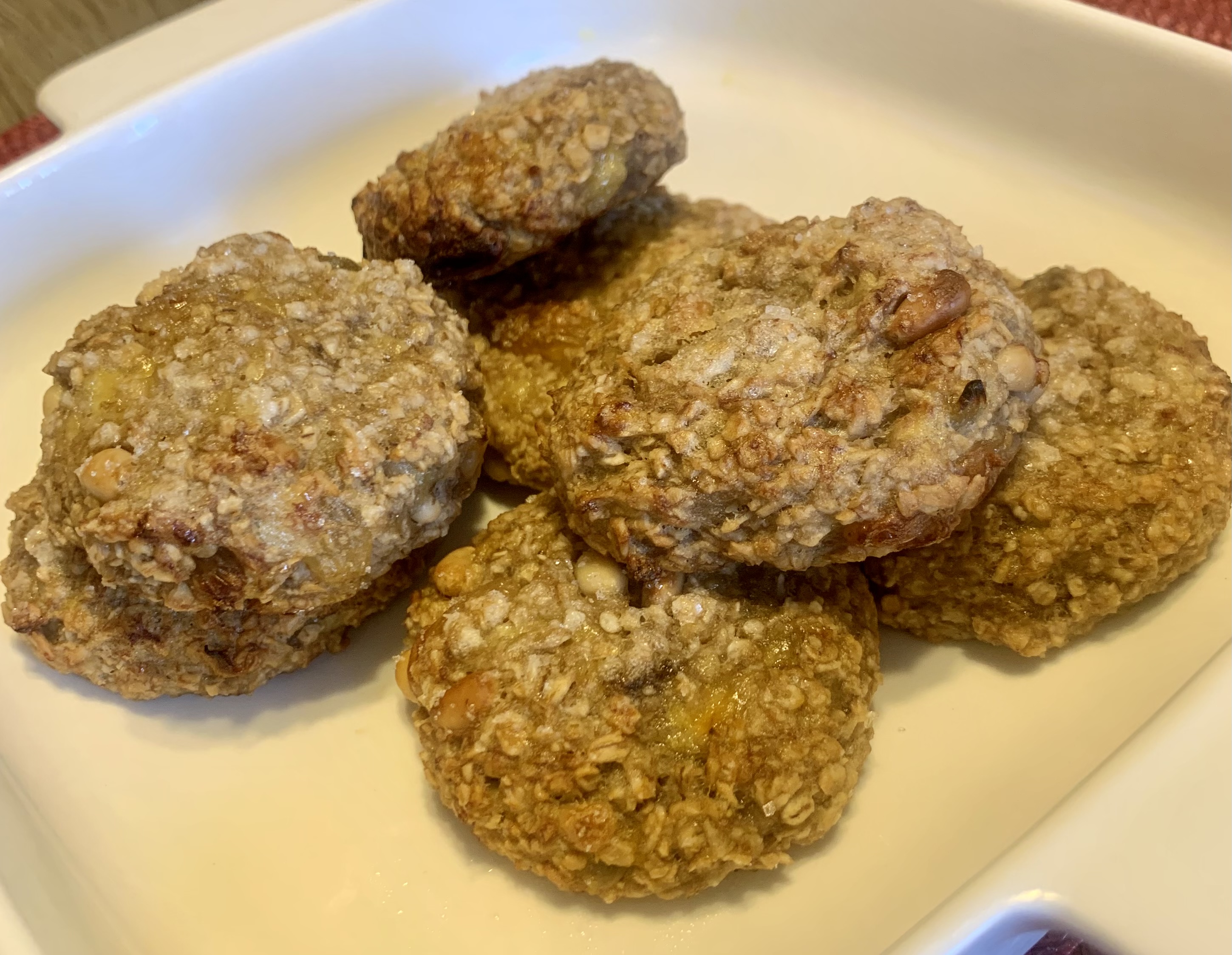 Банановое печенье с овсяными хлопьями