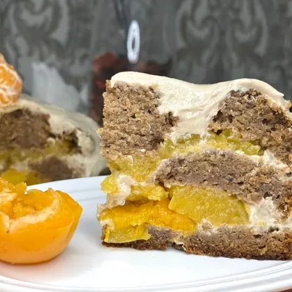 ПП десерты: Vegan торт «Кофе-Манго»