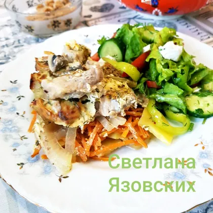 Свинина с грибами в сметанном соусе с карри 🥰