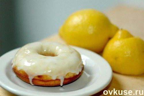 Пончики в лимонной глазури