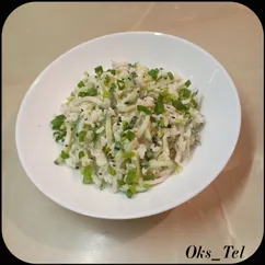 Салат с кальмарами и рисом