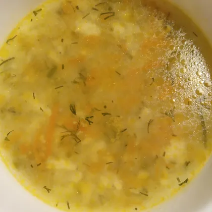 Суп с рисовой затиркой