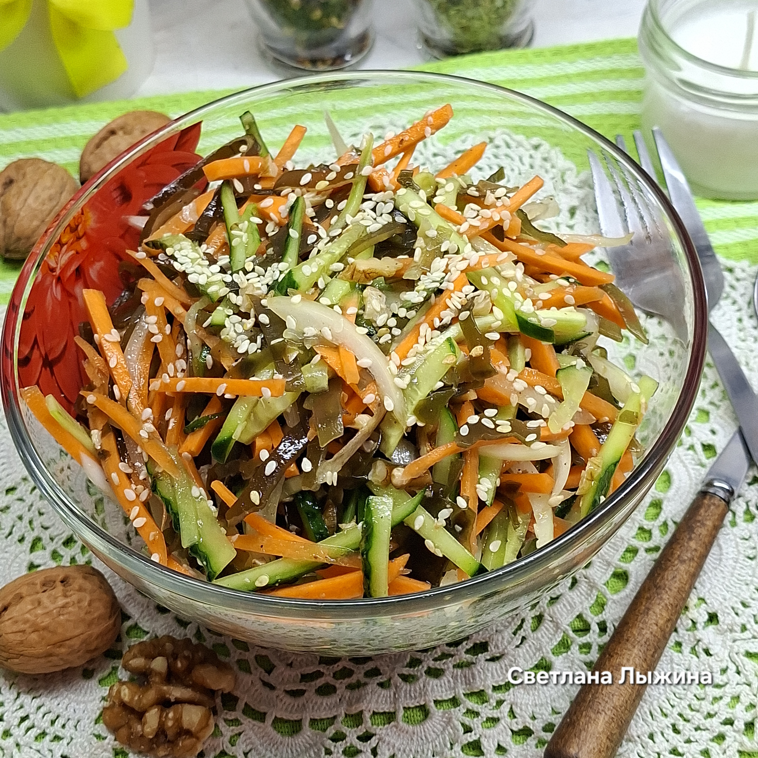 Салат "Сахалинский" с морской капустой 