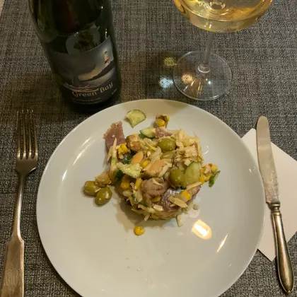 Салат из сельди и морепродуктов