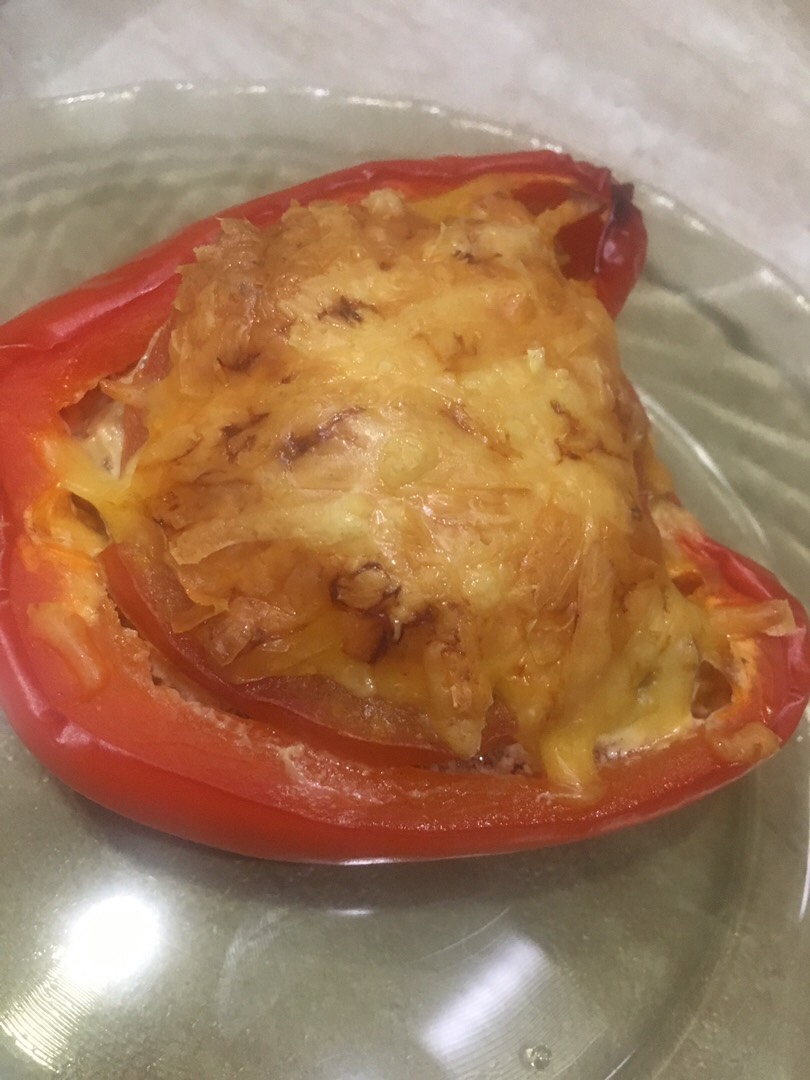 Перец, фаршированный курицей и сыром — рецепт с фото пошагово