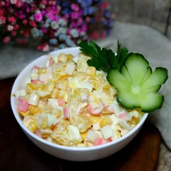 Салат "Крабовый" с апельсинами. Салат с апельсинами на новогодний стол