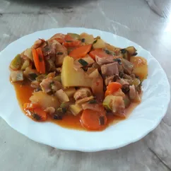 Овощное рагу с филе курицы🐔