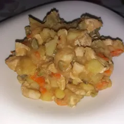 Тушеная картошка с курицей