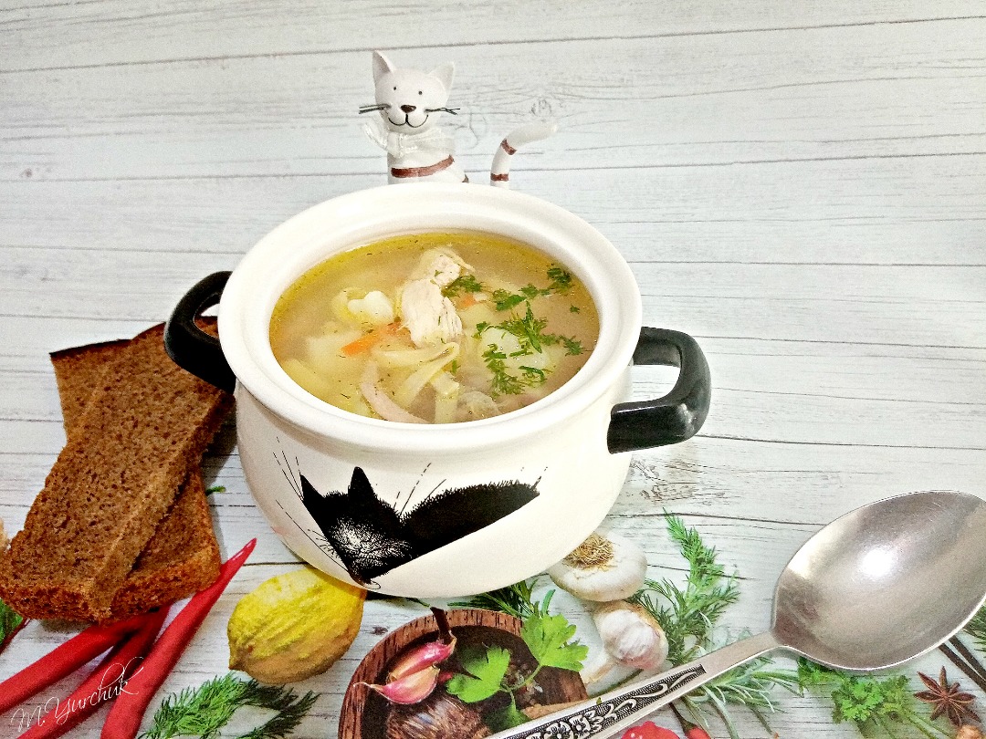 Куриный суп с картофелем, пошаговый рецепт на ккал, фото, ингредиенты - Anna
