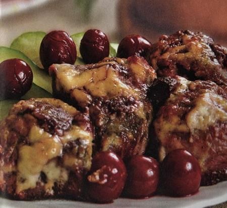 Жаркое из телятины, салат кабаре