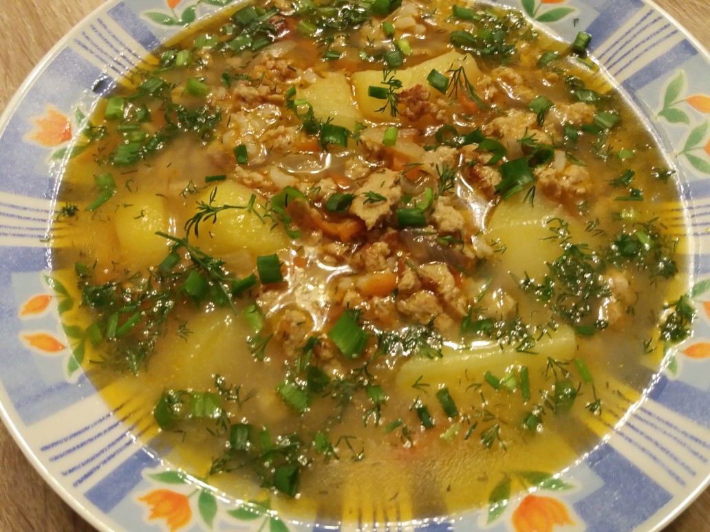 Уха с рыбным фаршем