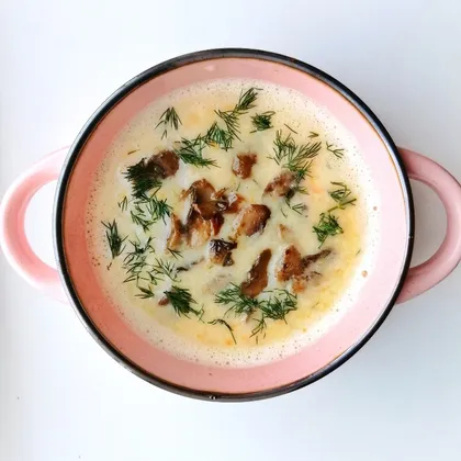 Сырный крем - суп с грибами