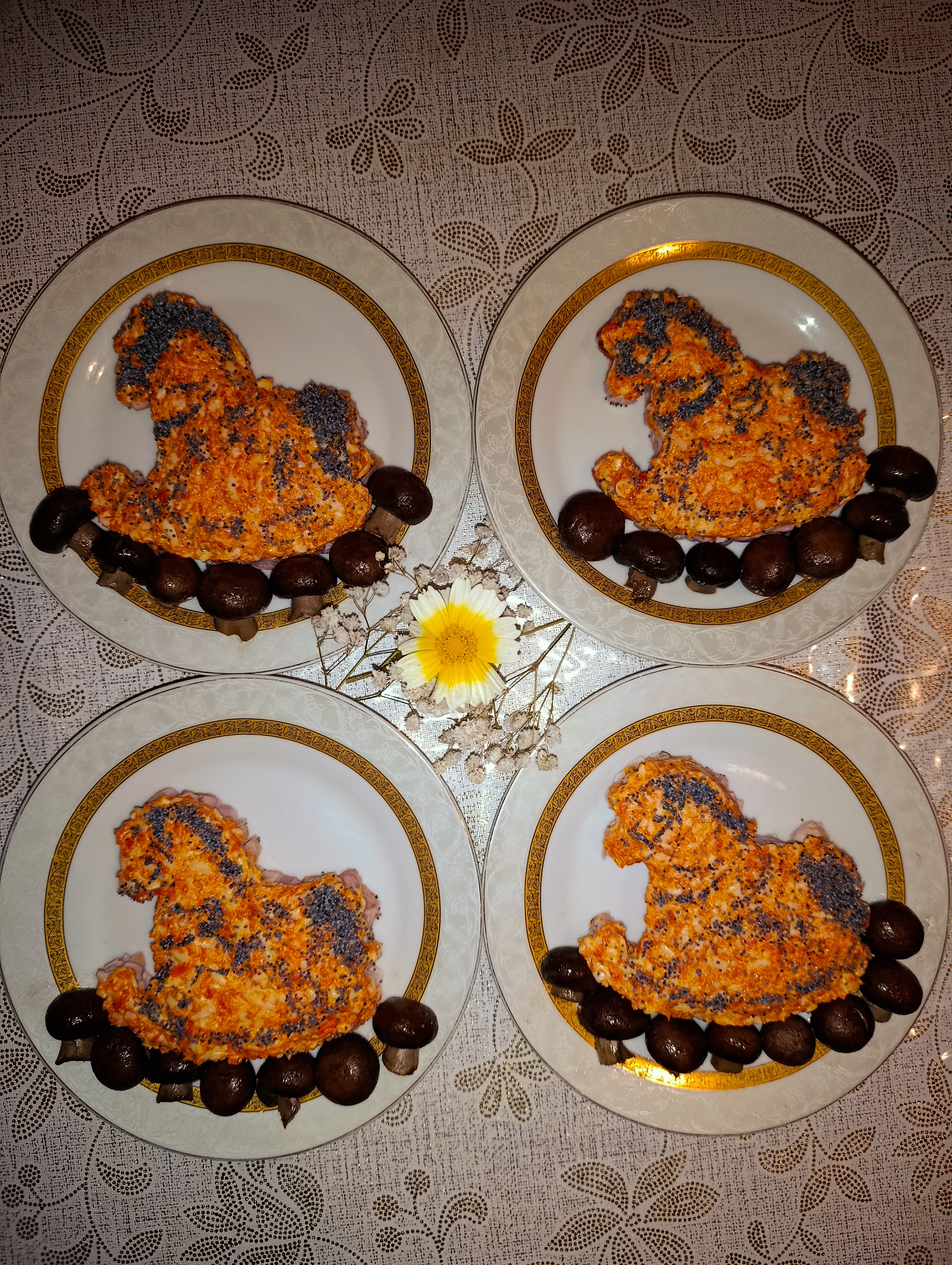 Салат Лошадка с копчёной курицей