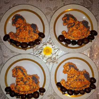 Салат Лошадка с копчёной курицей