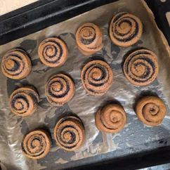 Шоколадно-миндальные булочки без дрожжей и яиц