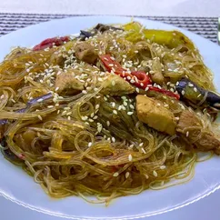 🍝Фунчоза с курицей и овощами