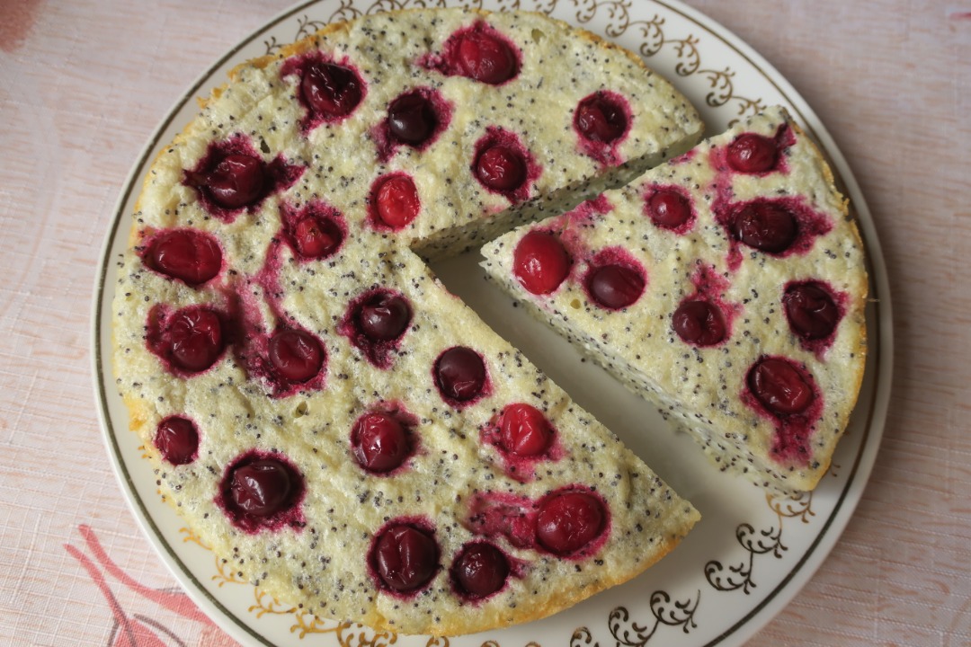 Творожное суфле с маком и клюквой