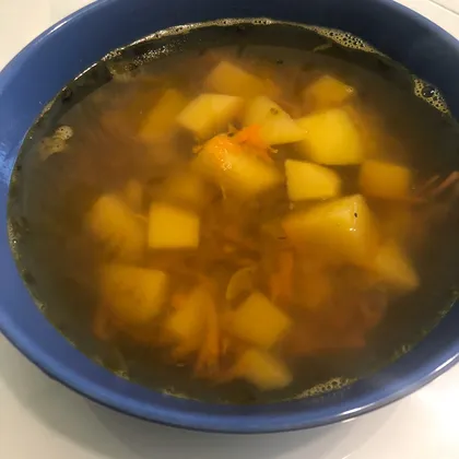 Простой суп с красной чечевицей