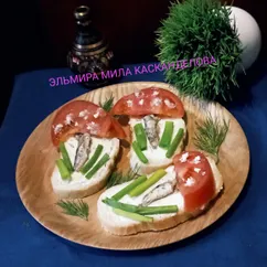 Бутерброды со шпротами - грибочки на Новогодний стол 