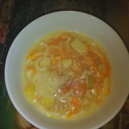 Суп картофельный с лапшой и с мясом