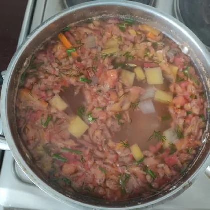 ПП куриный суп с болгарским перцем и помидорами