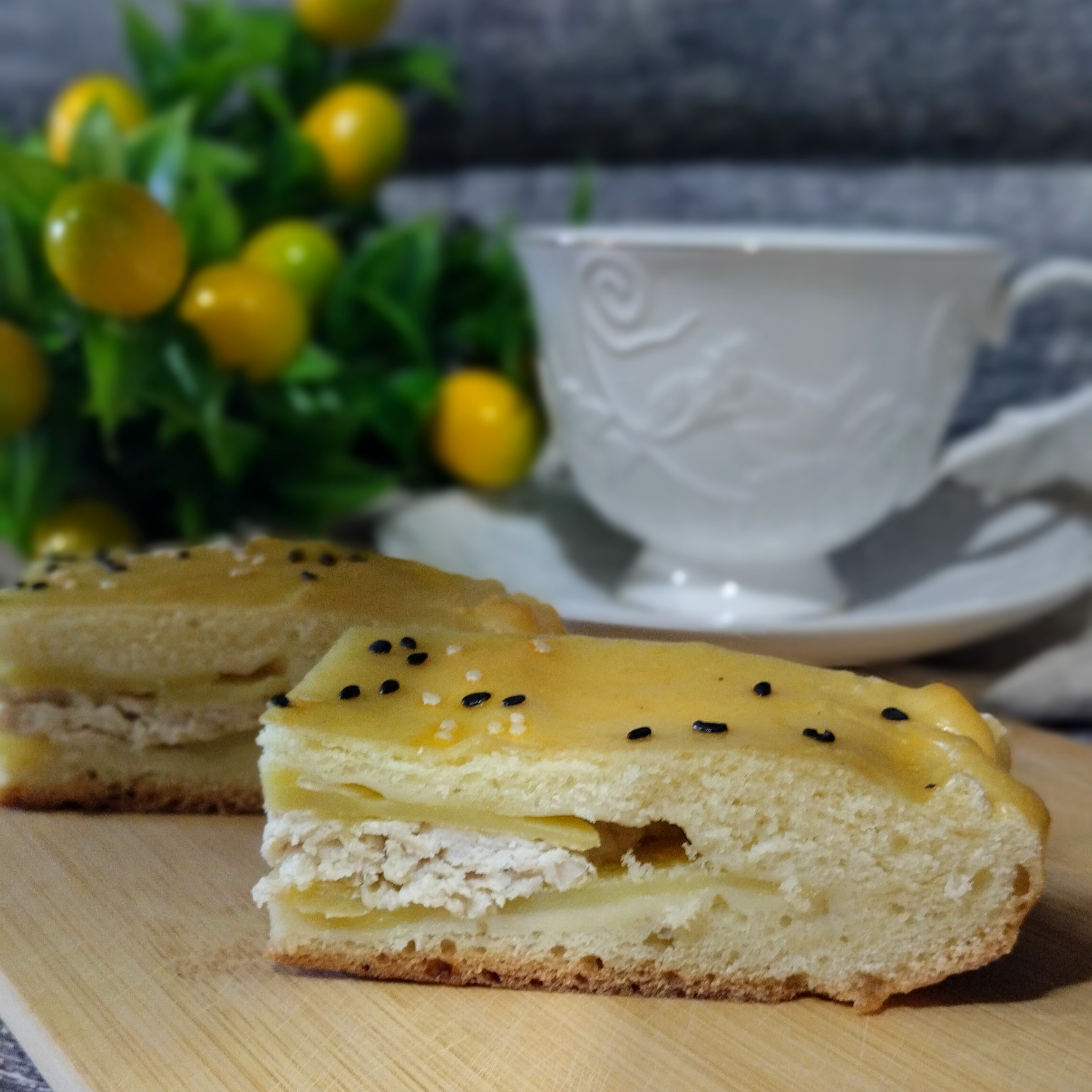 Пирог с картофелем и фаршем