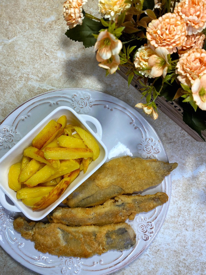 Fish and chips - картофель с рыбой. Картофель в духовке
