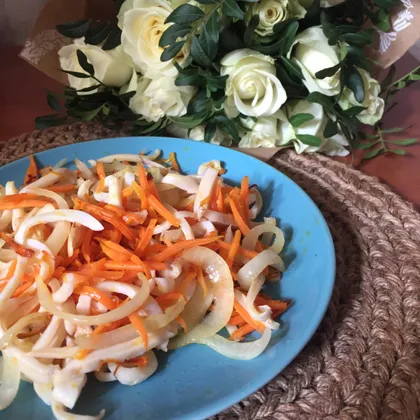 Салат из кальмара с морковью