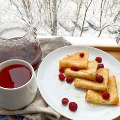 Рисовые пп блинчики и ягодный чай