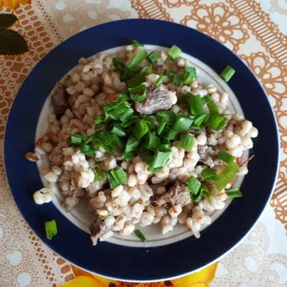 Перловка с мясом и овощами в духовке