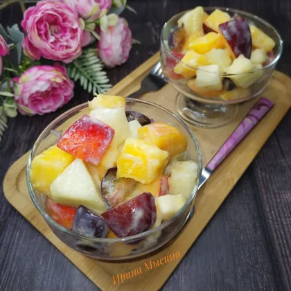 Фруктовый салат с дыней и манго 