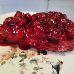 Запеканка творожная зебра с вишней